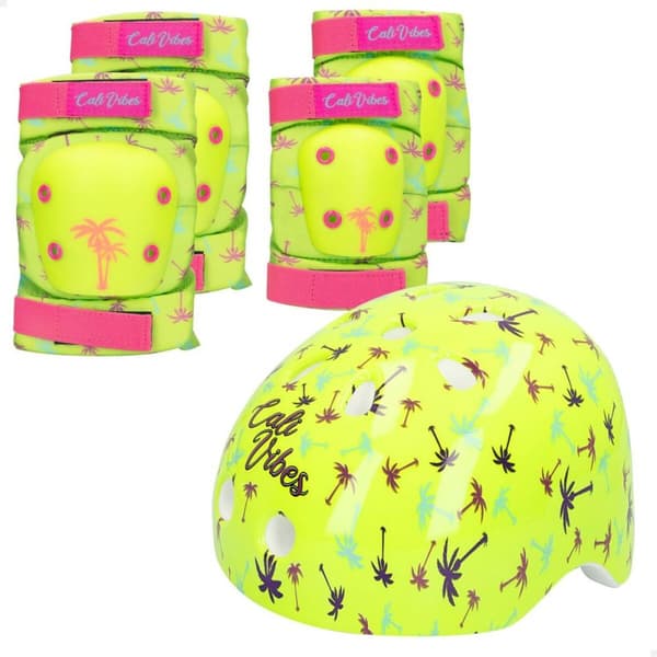 Urheilusuojasetti Colorbaby Neon Cali Vibes Keltainen (4 osaa)