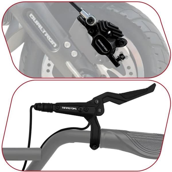 Hydraulisk frambromssats för Dualtron Victor Minimotors Scooter Svart