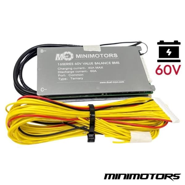 Batteri till Dualtron Victor skoter med anslutningskablar 60V Minimotorer Svart