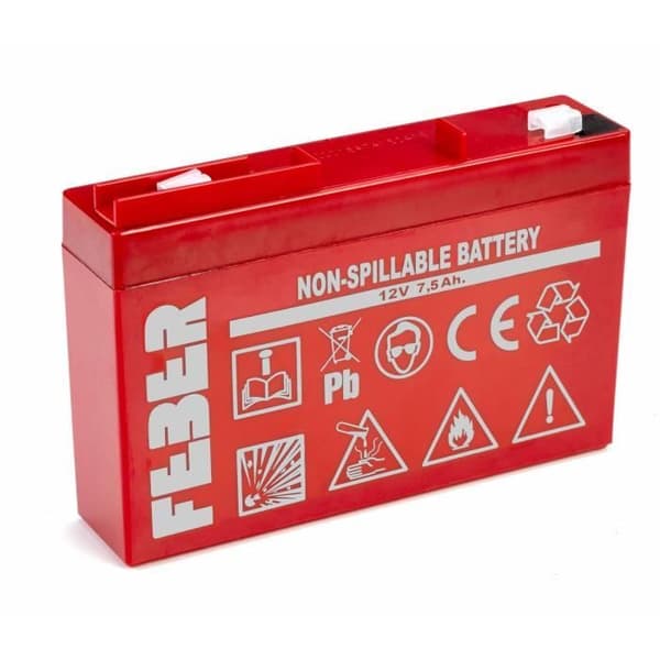 FEBER elbilsbatteri - 6 volt 7,5 ah - Röd - Barn - Blandat - 3 år och uppåt