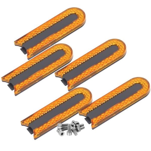 Set med 5 reflexer för Xiaomi Mi 3 skoter fram och motorsida orange