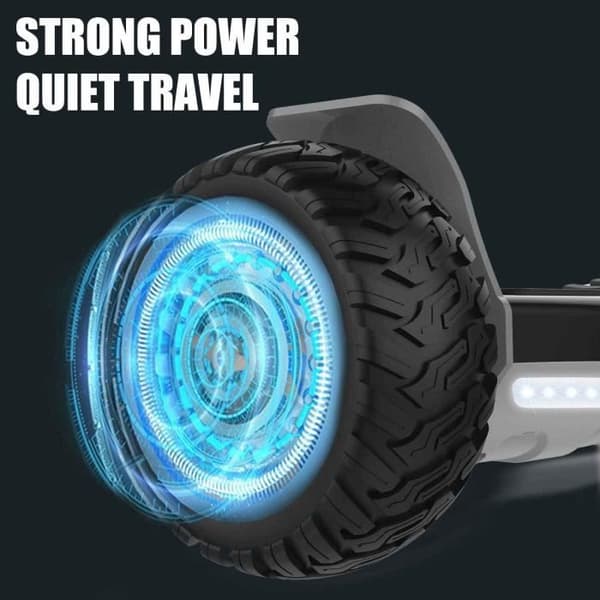Evercross Hoverboard Gyropod 8,5'' All Terrain elektrisk självbalanserande elektrisk skoter med Bluetooth-lysdioder, svart