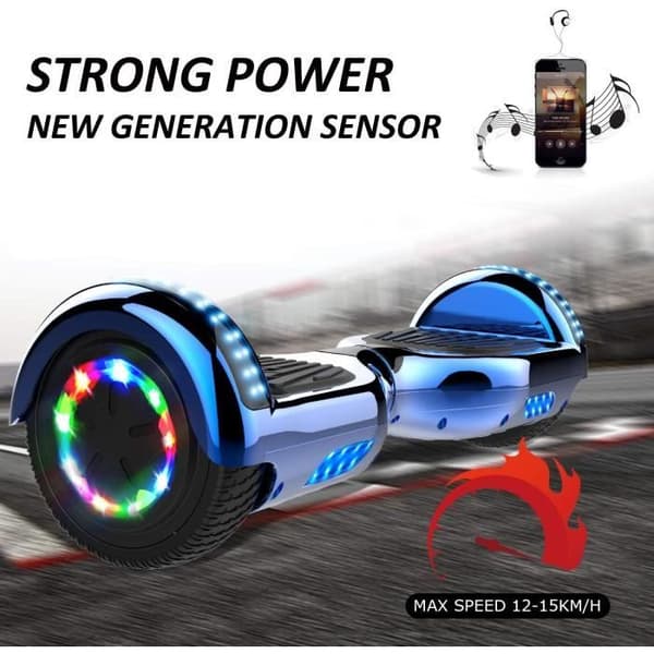 6,5” Hoverboard, Integrerad Bluetooth Segway, E-Scooter, Elektrisk Hoverboard, Perfekt present- Blå