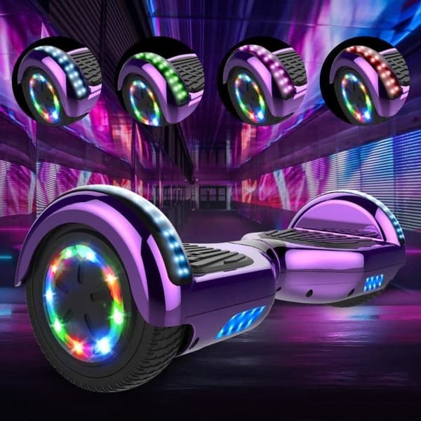 6,5” Hoverboard, Integrerad Bluetooth Segway, E-Scooter, Elektrisk Hoverboard, Idealisk present - Lila