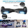 Miniatyrbild 5 av 5: Hoverboard 6.5 Tum med Bluetooth och LED - RCB - Perfekt Present för Barn Svart