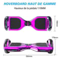 Miniatyrbild 4 av 6: Hoverboard RCB 6,5 tum Bluetooth LED Karting Justerbar Rosa