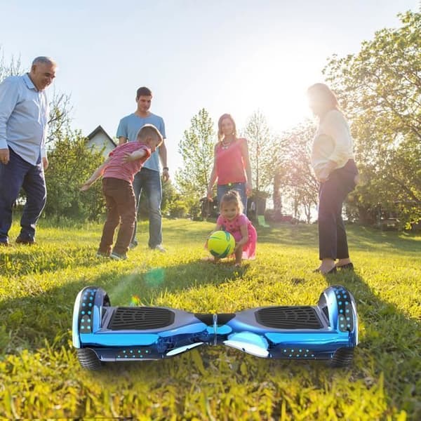 RCB 6,5 tums hoverboard för barn och tonåringar - Bluetooth LED - Kraftfull motor - Blå
