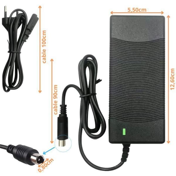 Laddare 42V för Xiaomi M365 M365 PRO Ninebot Kickscooter Segway G30LE -ES1-ES2-E22E-E25-F25E-AIR T15 Phonillico®