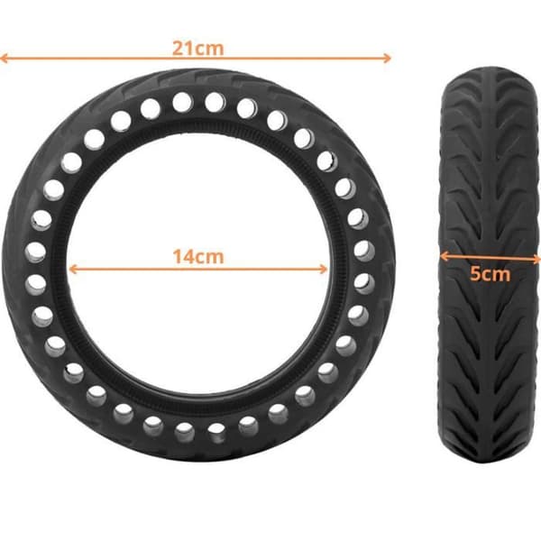 Punkteringsfri däck för Xiaomi M365 M365 PRO Essential Wispeed T855 T850 - 8,5 tum fram- och bakhjul [Paket 2] Phonillico®