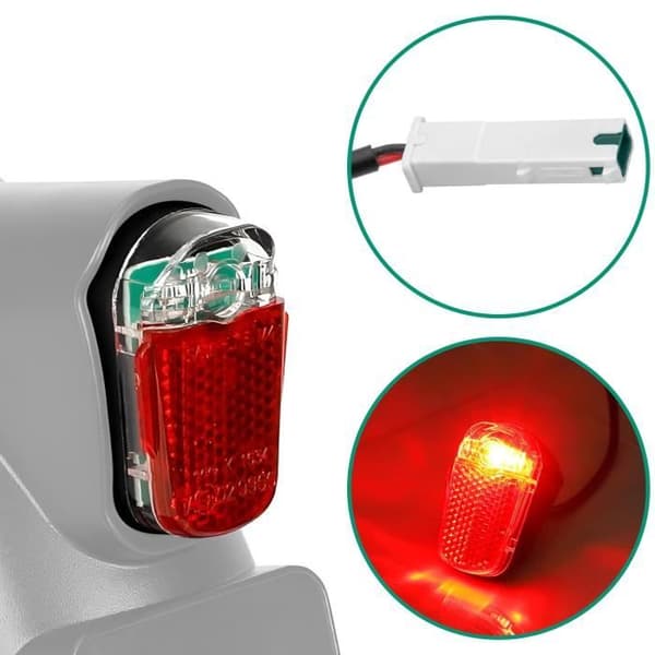 Bakljus LED för Ninebot G30 Kraftig Belysning Ninebot Svart / Röd