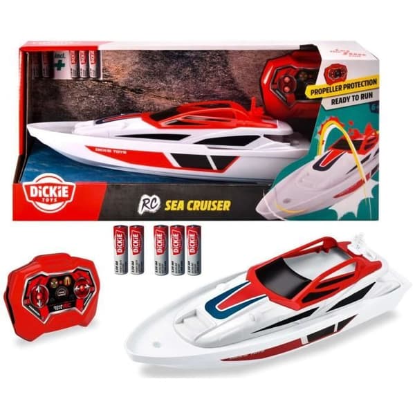 Fjärrstyrd motorbåt - DICKIE TOYS - Sea Cruiser 1:48 - Vit - För barn från 6 år och uppåt