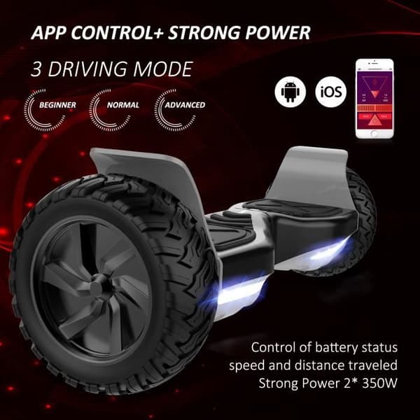 8,5" All Terrain Hoverboard, 700W Hummer SUV Hoverboard, Bluetooth och APP-funktion