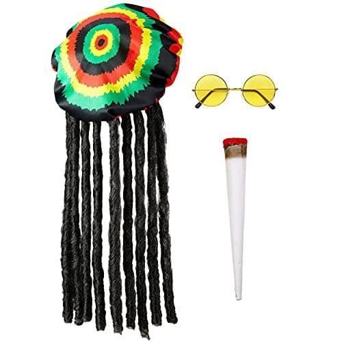 Rasta Man Costume 3 delar - WIDMANN - Modell 68542 - Svart, Grön, Gul, Röd