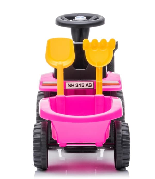 New Holland T7 Gå-Traktor med Trailer och verktyg, Pink