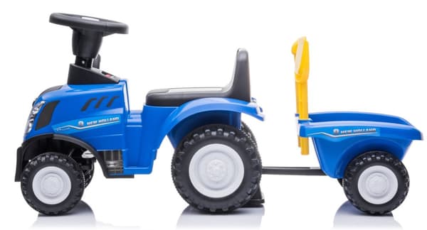 New Holland T7 Gå-Traktor med Trailer och verktyg, Blå
