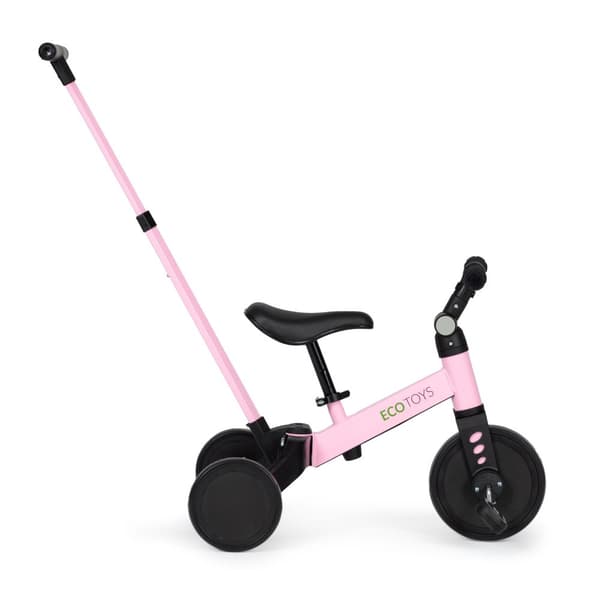 Trehjulet cykel med skubbestang - 59x44x82cm - pink