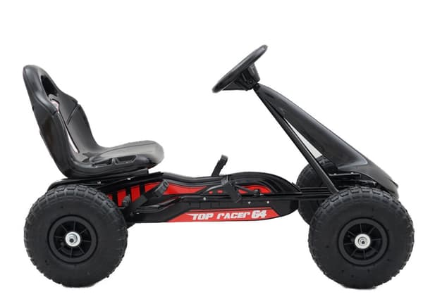 Top Racer Pedal Gokart till barn, Svart
