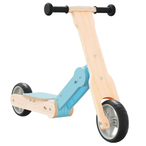 Sparkcykel för barn 2-i-1 ljusblå