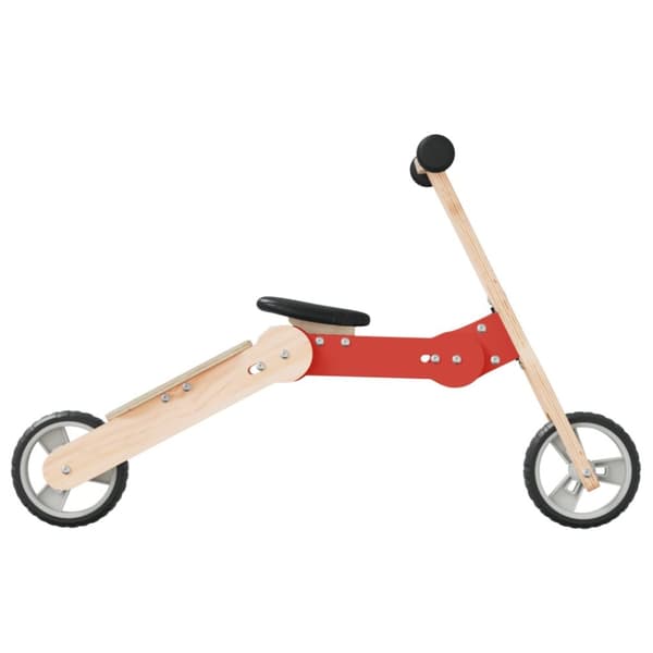 Sparkcykel för barn 2-i-1 röd