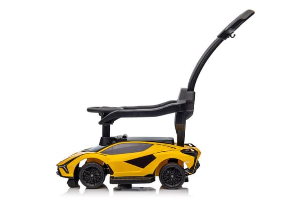 Lamborghini QLS-996T Ride-on med pusher gul