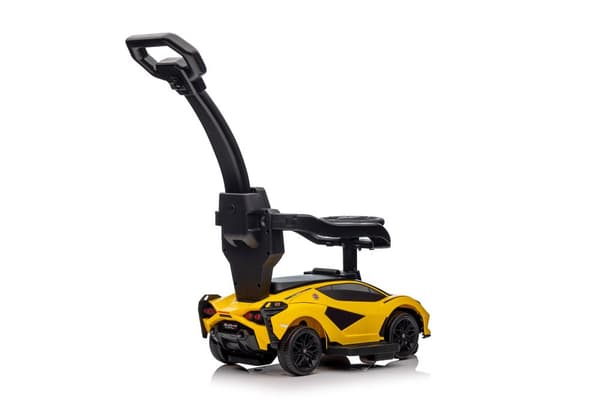 Lamborghini QLS-996T Ride-on med pusher gul