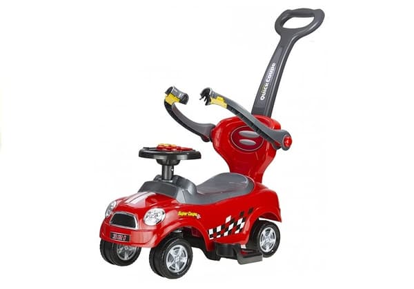 Push Ride-On med Guide Coupe Red