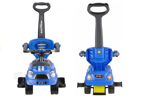 Push Ride-On med Guide Coupe Blue