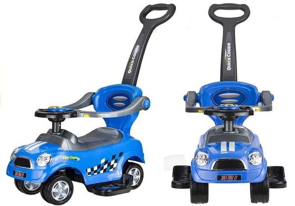 Push Ride-On med Guide Coupe Blue