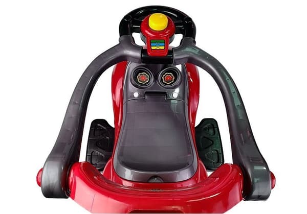 Mega Car 3in1 Red Ride-On med pusher