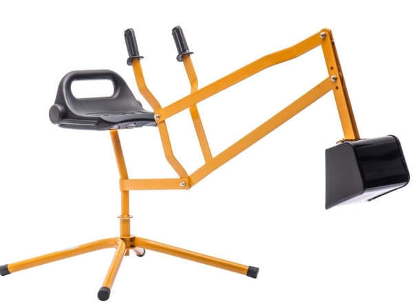 MegaLeg Grävskopa HQ i Metall för barn och sandlåda, Orange