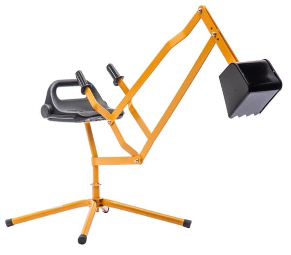 MegaLeg Grävskopa HQ i Metall för barn och sandlåda, Orange