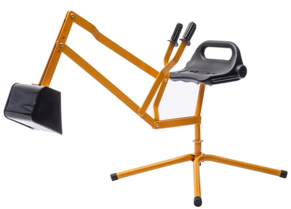 MegaLeg Grävskopa HQ i Metall för barn och sandlåda, Orange