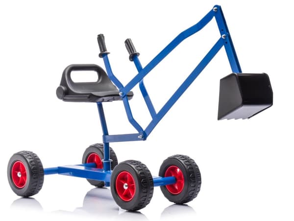 MegaLeg Metall Grävskopa  HQ3 med hjul för barn, Blå