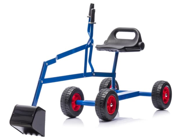 MegaLeg Metall Grävskopa  HQ3 med hjul för barn, Blå