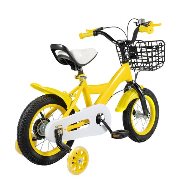 Børnecykel, Sikkerhedstriangelstruktur, Dobbelt bremsesystem, Opbevaringskurv