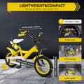 Miniatyrbillede 2 af 5: Børnecykel, Sikkerhedstriangelstruktur, Dobbelt bremsesystem, Opbevaringskurv