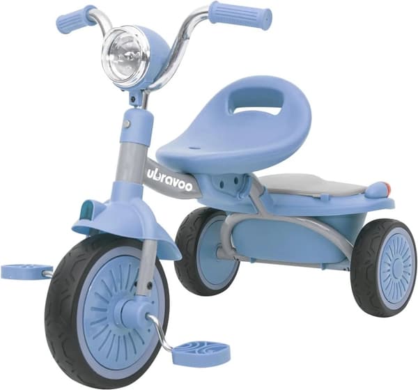 Käytännöllinen taitettava taaperotrike, ainutlaatuiset PU-renkaat, säädettävä satula,Sinimusta