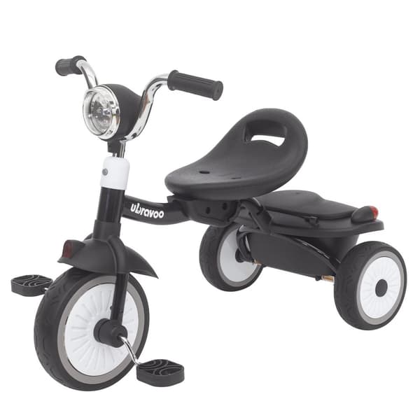 Käytännöllinen taitettava taaperotrike, ainutlaatuiset PU-renkaat, säädettävä satula,Musta
