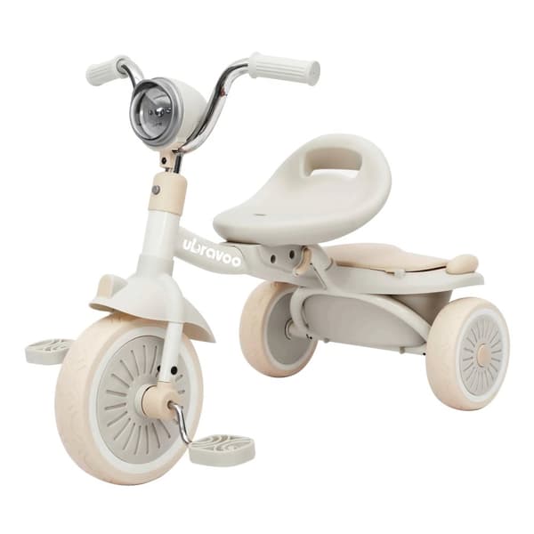 Käytännöllinen taitettava taaperotrike, ainutlaatuiset PU-renkaat, säädettävä satula,Valkoinen-Ruusu