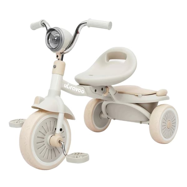 Käytännöllinen taitettava taaperotrike, ainutlaatuiset PU-renkaat, säädettävä satula,Valkoinen-Ruusu
