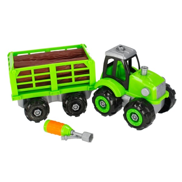Mega Creative vendetraktor med tømmervogn