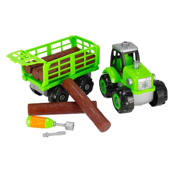 Mega Creative vendetraktor med tømmervogn