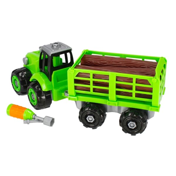 Mega Creative vendetraktor med tømmervogn