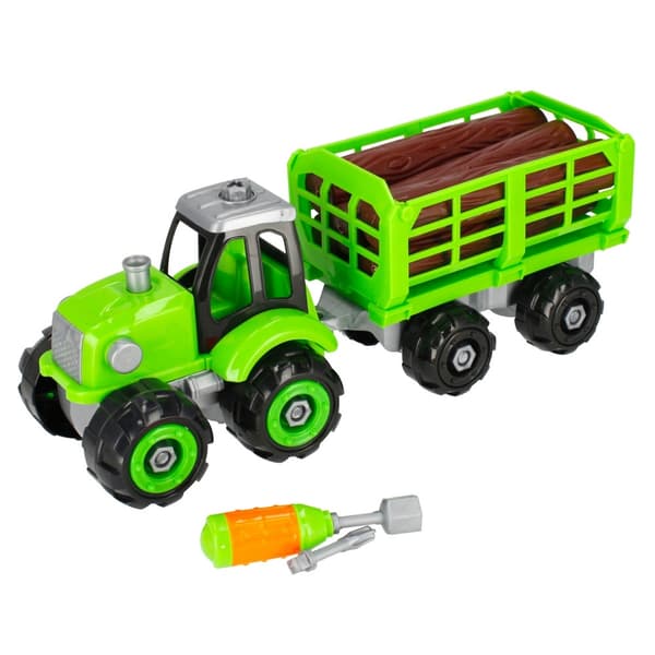 Mega Creative vendetraktor med tømmervogn