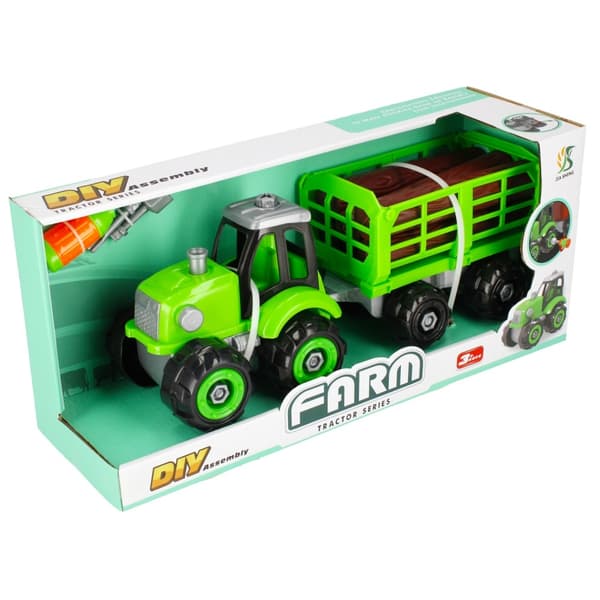 Mega Creative vendetraktor med tømmervogn