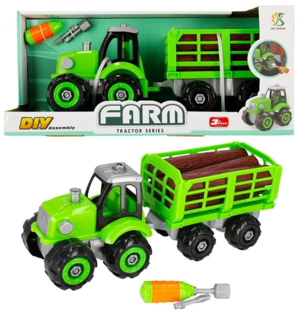 Mega Creative vendetraktor med tømmervogn