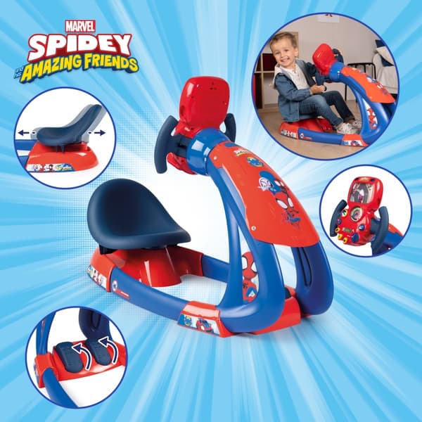 SMOBY Spidey Körsimulator med Ljus och Ljud