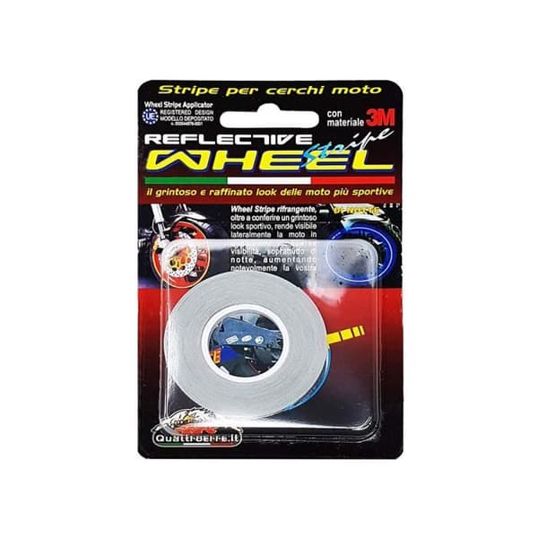 Reflekterande självklistrande band - Ej specificerat - Motorcykelhjul - Röd - 5 mm - 6 mt