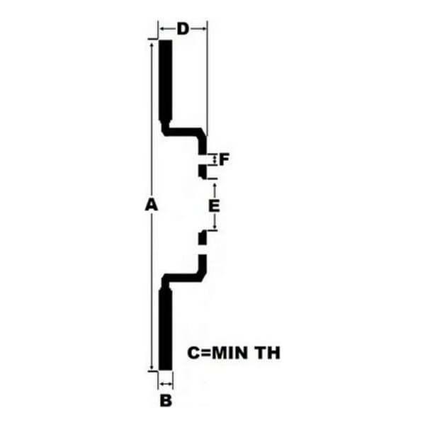 Bromsskivor Black Diamond KBD082G12 Ventilerad Frontal 12 Ränder