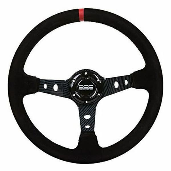 Kilpaohjauspyörä OCC Motorsport Musta Musta/Punainen Ø 35 cm